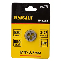 Плашка Sigma М4x0.7мм (1604121) - мініатюра 3