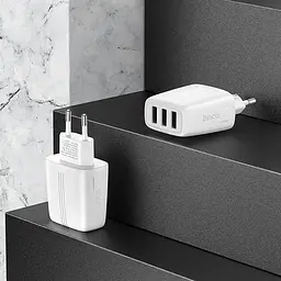 Адаптер мережевий HOCO Amazing three-port charger N15 3USB, 3.4A - мініатюра 4