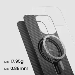 Карбоновий чохол Pitaka Ultra-Slim Case Black/Grey Twill для iPhone 16 Pro Max (KI1601PMA) - мініатюра 3