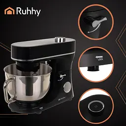 Кухонний комбайн RUHHY тістоміс з підігрівом чаші 25726 6.2 л 2000 Вт сенсорний дисплей 11 швидкостей 3 насадки - мініатюра 7
