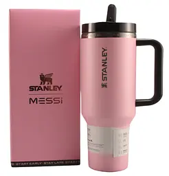 Термокухоль Stanley Quencher ProTour Flip Straw Tumbler з неіржавкої сталі 1,18 л Messi GOAT Pink KT6007869