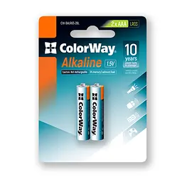Батарейка Colorway AАА/LR03, Лужна Power, СolorWay, BL (2шт.)