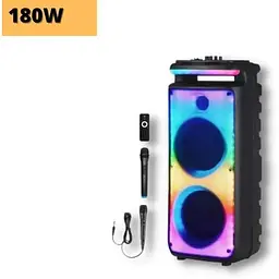Акумуляторна акустична система XPRO GZ-X898 колонка валіза 180Вт USB SD FM радіо Bluetooth 2 мікрофони ДУ (MER-15688) - мініатюра 2