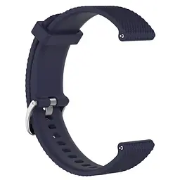 Ремінець силіконовий 20 мм для Amazfit BIP/Bip Lite/Bip U/Pro/Mini/GTS/GTS 2 (E)/GTR 42 BeWatch GT Темно-синій (1011489) - мініатюра 3