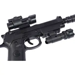 Пістолет світло-звуковий ZIPP Toys Beretta 92FS Чорний - мініатюра 7