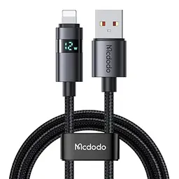 Кабель McDodo Horizontal LED Display USB-A to Lightning Data Cable 1.2m CA-6490 Black