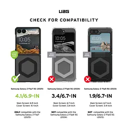 Чохол UAG для Samsung Galaxy Z Flip 7, Mouve with Magnet, Ash teh0019446 - мініатюра 3