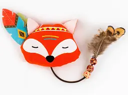 М'яка іграшка для котів EcoToys Лиса з котячою м'ятою 10x7.5 см - мініатюра 2