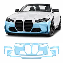 Антигравійна захисна бронеплівка за лекалами для BMW M3 G80 2020-2024 - передній бампер