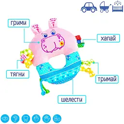 Брязкальце-кільце Масік Зоо Бегемот Добряк (МС 010203-01) - мініатюра 3