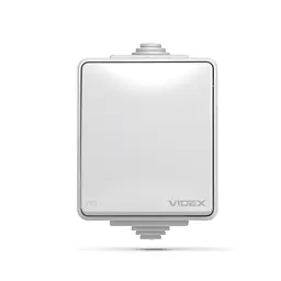 Вимикач Videx BINERA IP65 зовнішній 1кл сірий (VF-BNW11-36125) - мініатюра 2