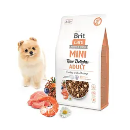 Сухий корм для собак малих порід Brit Care Mini Raw Delights Turkey with Shrimp індичка з креветками 2 кг - мініатюра 2