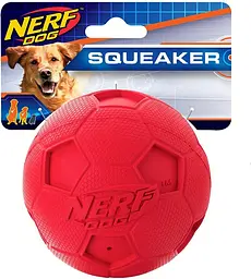 М'ячик для собак з пищалкою Nerf Dog Soccer Squeak Ball - мініатюра 1