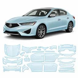 Антигравійна захисна бронеплівка за лекалами для Acura ILX I facelift 2019-2022 - повний кузов