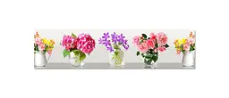 Кухонний фартух Яскраві Квіти вінілова наклейка ПВХ букети Рожевий 60х250 см Happy Pocket Z180661 - мініатюра 7