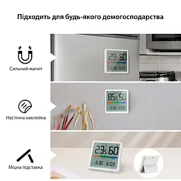 Метеостанція Youpin Temperature Humidity Clock [YGH5253] біла [140165] - мініатюра 3