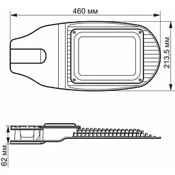 Ліхтар вуличний Videx LED 50W 5000K сірий (VL-SL06-505) - мініатюра 3