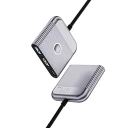 USB-Hub WIWU Traveling 3in1 USB C hub Wi-HB002 Gray (6976975616437) - мініатюра 3