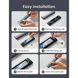Кишеня зовнішня Ugreen USB-C to M.2 B-Key/M+B Key SSD 5Gbps SATA 3.0 aluminum 0.5m (10903) - мініатюра 7