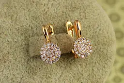 Сережки Xuping Jewelry Ореол чистоти 1,5 см золотисті