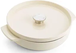 Сотейник чавунний з кришкою KitchenAid 26 см 2,77 л мигдальний крем - мініатюра 3