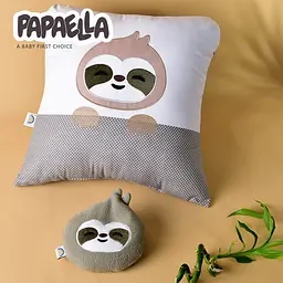 Подушка-грілка Papaella Лінивець з насінням льону 18х17 см бежевий (8-33270 беж) - мініатюра 7