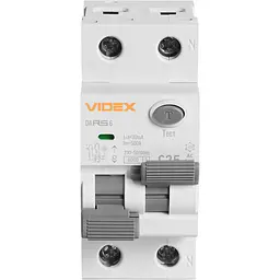 Диференційний автомат Videx Resist АС 2п 30мА 6кА 25А (VF-RS6-DA2AC25) - мініатюра 2