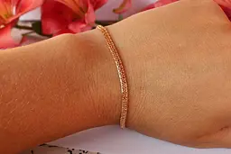 Браслет Xuping Jewelry бісмарк 18 см 3 мм золотистий - мініатюра 2
