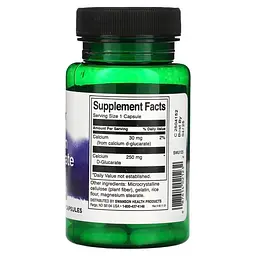 Кальцій Calcium D-Glucarate 60 капсул Swanson vit0005780 - мініатюра 2