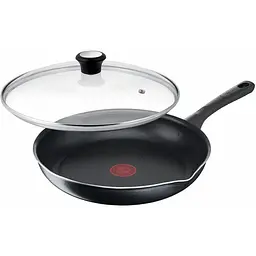 Сковорода Tefal з кришкою Day by Day 20см з кришкою алюміній бакеліт скло чорний kuh0014404