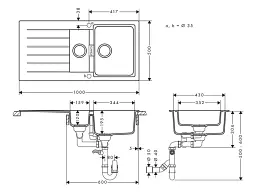 Кухонна мийка Hansgrohe S520-F530 (43357170) - мініатюра 3