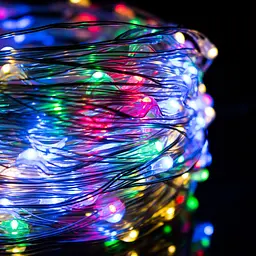Гірлянда кінський хвіст різнокольорова RGBY 300Led 3 м світлодіодна гірлянда на ялинку гірлянда крапля роси - мініатюра 3