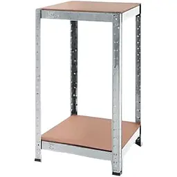 Стелаж металевий 100x40x40 см ЦИНК 2 полички MДФ (5 мм) БОНА-ПРО