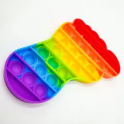 Сенсорна іграшка антистрес силіконова нескінченна пухирець поп іт UKC Pop It Fidget нога різнокольоровий - мініатюра 4