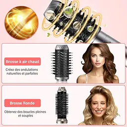 Повітряна щітка Onftrym Air Styler 6 в 1 з феном, щітка для повітродувки потужністю 1000 Вт із 3 регульованими температурами - мініатюра 8