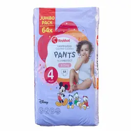 Дитячі підгузники - трусики Kruidvat Розмір 4 Maxi (8-15 кг), 64 шт JUMBO PACK