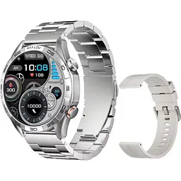 Розумний годинник Haylou Solar 5 (LS20) (2 ремінці Silicone + Stainless steel) сріблясті