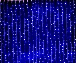 Гірлянда штора 3х3м 360 LED Синій - мініатюра 6
