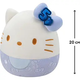 М'яка іграшка Squishmallows Hello Kitty Хеллоу Кітті у  синьому 20 см (SQSN00500) - мініатюра 6