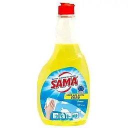 Засiб для миття скла та дзеркал SAMA 500мл запаска «Лимон»