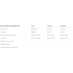 Бета-Аланін + Гістідін з вітамінами Nutrend Beta Alanine 90 капсул - мініатюра 3
