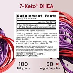 Дегідроепіандростерон Jarrow Formulas 7-Keto DHEA 100 мг 30 капсул - мініатюра 8