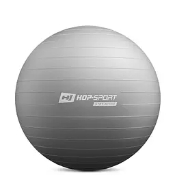 Фітбол Hop-Sport 65см сірий + насос - мініатюра 2