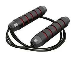 Скакалка швидкісна PowerPlay 4210 Power Weighted Jump Rope Чорна 2,7 м (PP_4210_Black/Red) - мініатюра 7