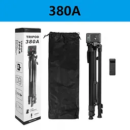Штатив TriPod 380A для камери та телефону 0.5 -1.35 м чорний - мініатюра 4