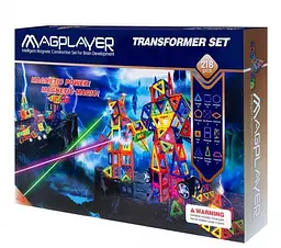 Конструктор магнітний Magplayer, 218 елементів (MPA-218) - мініатюра 2