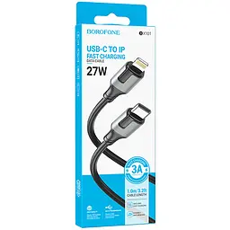 Дата кабель Borofone BX101 Creator 27W Type-C to Lightning (1m) Black - мініатюра 6