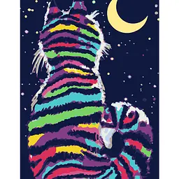 Картина за номерами Rosa Start Cat and Moon 35x45 см