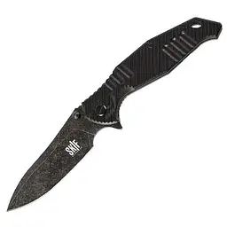Ніж Skif Adventure II Чорний Stonewash чорний 424SEB