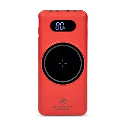 Повербанк 10000mAh Power Bank Kraft KPB-1110W Red бездротова зарядка (43-00056)